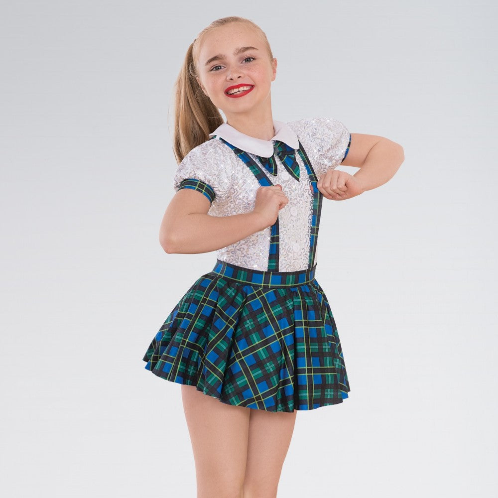 1st Position Tartan Schoolgirl Outfit with Bow